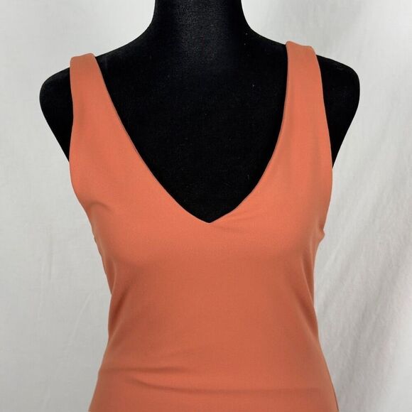 Abercrombie & Fitch Orange V-Neck Bodysuit - Women’s M - Picture 5 of 9